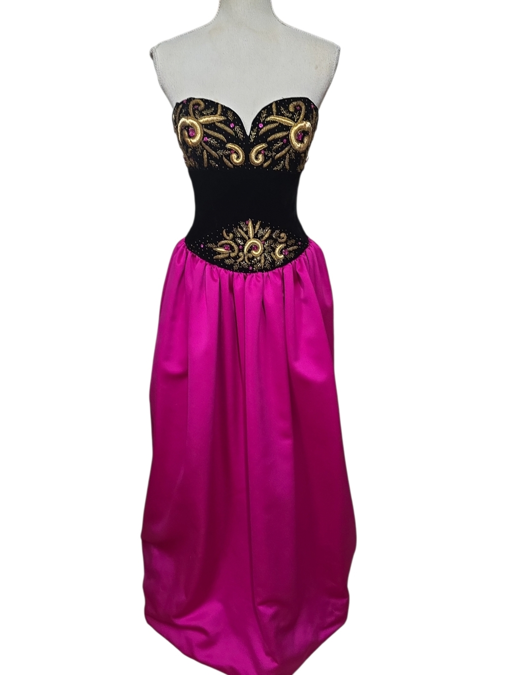 Vintage Victor Costa Strapless Gown